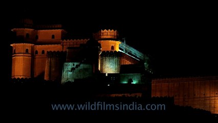 Kumbhalgarh fort all lit up at night!