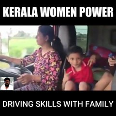 Kerala Women Power Driving With Family | Brave Driving in India