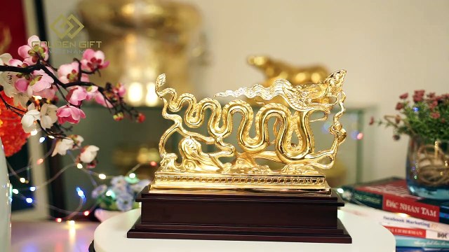 Tượng Rồng Thời Lý mạ vàng 24K - Golden Gift Việt Nam