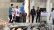 De jeunes Palestiniens font du parkour dans les décombres de la tour al-Jalaa