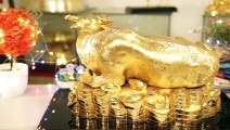 Tượng Trâu Tài Lộc mạ vàng 24K - Golden Gift Việt Nam