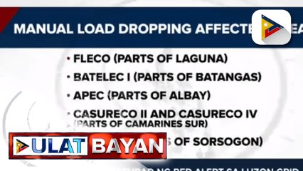 Download Video: NGCP, nagpatupad ng red alert sa Luzon grid; Manual load-dropping, isinagawa para mabalanse ang supply at demand ng kuryente; Sen. Gatchalian, pupulungin ang energy sector para sa pangmatagalang solusyon