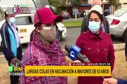 Largas colas en inicio de vacunación de adultos mayores de 63 años en varios puntos de Lima