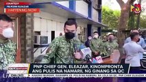 PNP Chief Gen. Eleazar, kinompronta ang pulis na namaril ng ginang sa QC; PNP, pinasasampahan ng administrative case ang suspek para masibak sa pwesto
