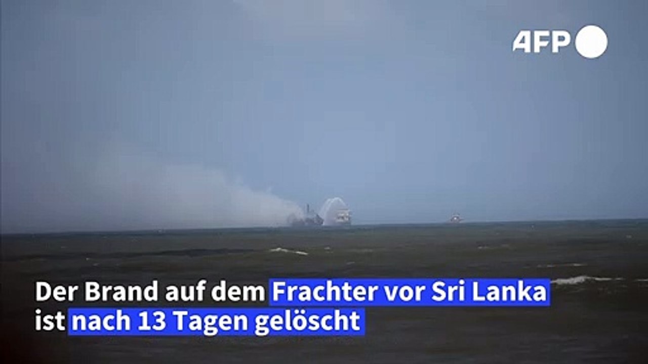 Brennender Frachter vor Sri Lanka nach 13 Tagen gelöscht