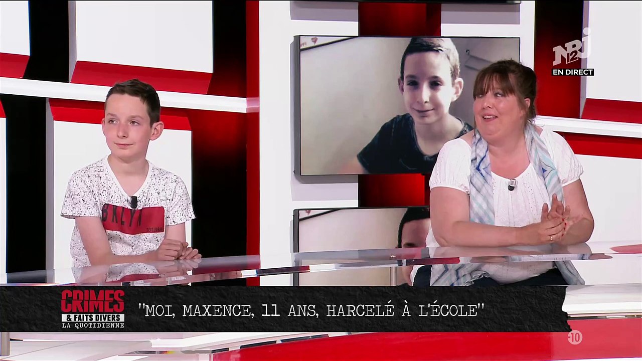 Découvrez le témoignage bouleversant, dans "Crimes et faits divers" sur NRJ12, à visage découvert de Maxence, un garçon de seulement 11 ans, victime de harcèlement scolaire
