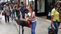 Adele - Cant let go -  Covered by ALLIE SHERLOCK - Busking