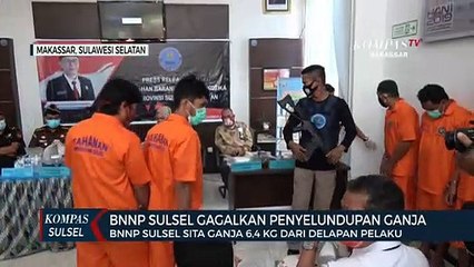 BNNP Sulsel Sita Ganja 6,4 Kg Dari Delapan Pelaku