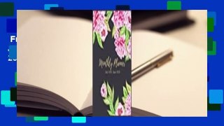 Full E-book  Monthly Planner July 2019- June 2020: Pink Peonies watercolor Planners 2019-2020