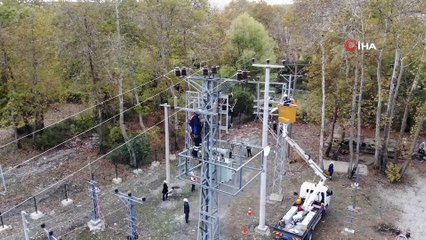 Onların gözü yükseklerde...Enerji kahramanlarının metrelerce yüksekte zorlu görevi