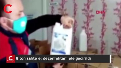 Jandarma baskınında 8 ton sahte el dezenfektanı ele geçirildi