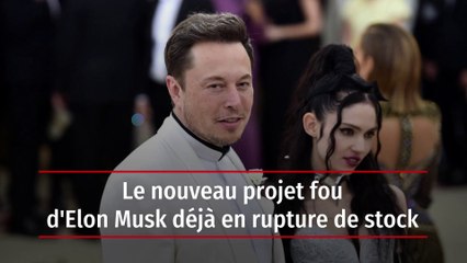 Le nouveau projet fou d'Elon Musk déjà en rupture de stock