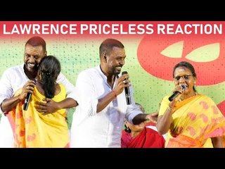 பாட்டு பாடி, துள்ளி குதித்த லாரன்ஸ் அம்மா! - நெகிழ வைக்கும் காட்சி