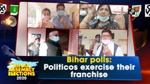 Bihar polls: Politicos exercise their franchise
