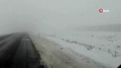 Ardahan'da ulaşıma kar, buz ve sis engeli