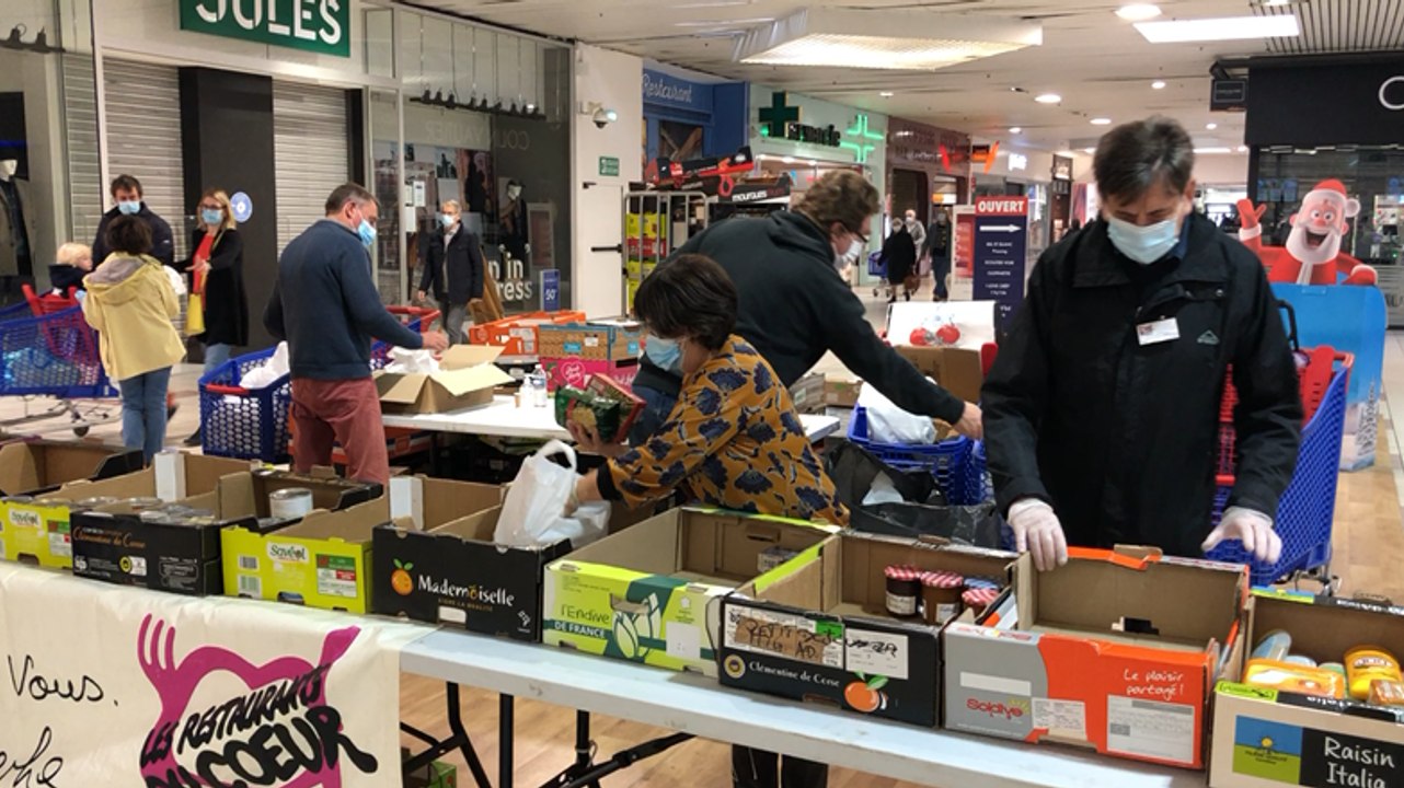 Collecte des Restos du Cœur à Caen