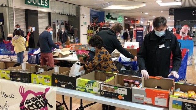 Collecte des Restos du Cœur à Caen