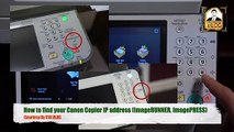 How to find your Canon Copier IP address | SYA VLOG