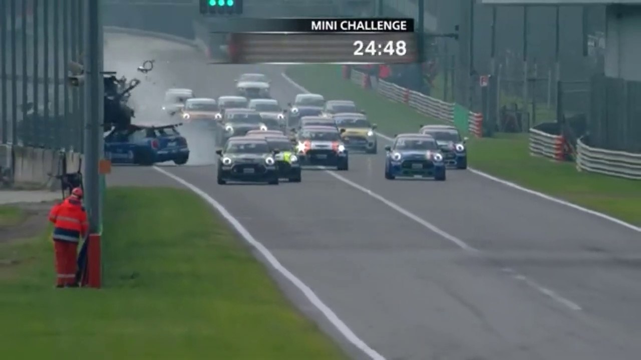 Mini Challenge Monza 2020 Race 2 Start Amati Sascha Huge Crash