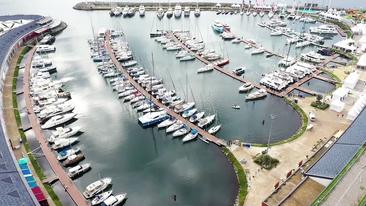 Uluslararası Boat Show Denizcilik Fuarı - Fuar alanı drone çekimi - İSTANBUL