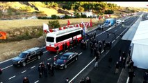 Cumhurbaşkanı Erdoğan, makam aracıyla Kahramanmaraş-Göksun Yolu'nda seyahat etti