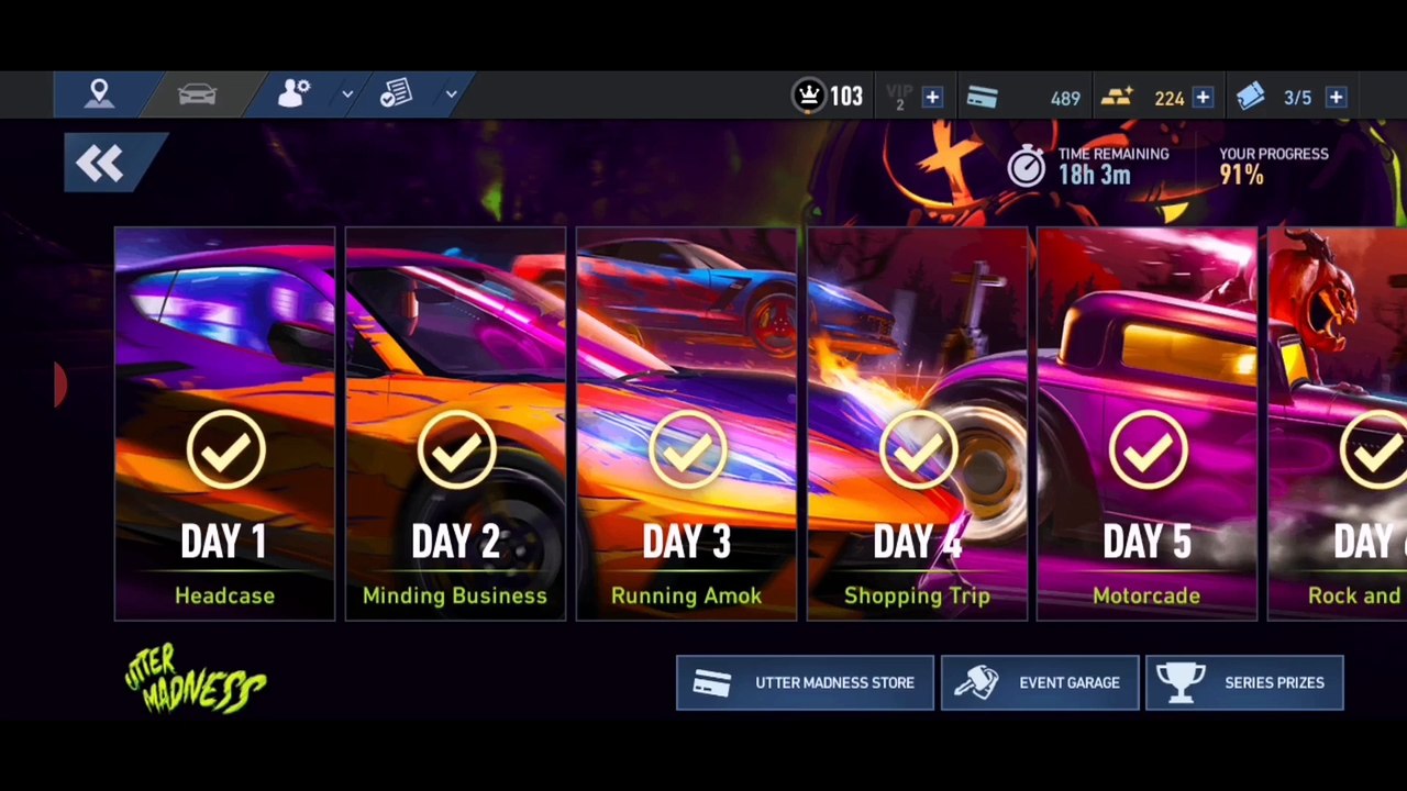 NFS No Limits Gameplay - Utter Madness - Corvette Stingray (C8) - Day 7 (Event 11 - 16)