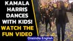 Kamala Harris dances with the kids, Video goes viral: watch the video | Oneindia News