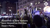 New York already celebrates Trump's defeat in election results party