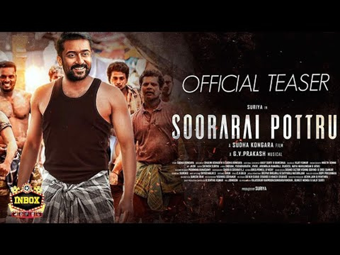 Soorarai Pottru Teaser Details Suriya Sudha Kongara GV Prakash INBOX