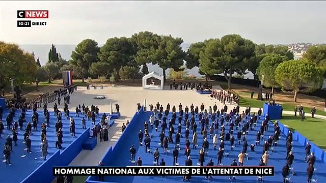 Nice : Le Premier ministre Jean Castex a exprimé ce matin son émotion , sa compassion et son indignation lors de l'hommage national aux trois victimes de l'attentat du 29 octobre