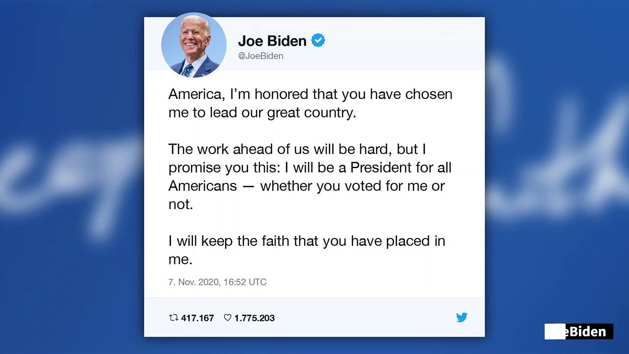 Biden will 'Präsident für alle Amerikaner' sein