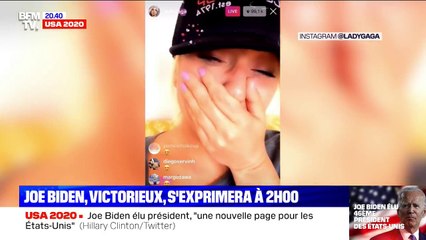 Lady Gaga en larmes à l'annonce de l'élection de Joe Biden