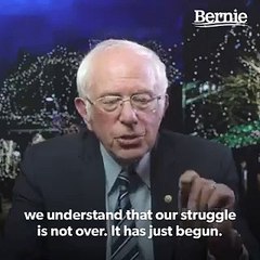 Sanders: Mücadele bitmedi, şimdi başlıyor