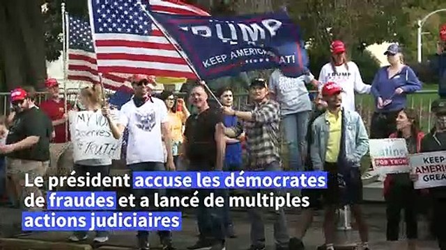 Présidentielle américaine: des partisans de Trump manifestent après l'annonce de la victoire de Biden