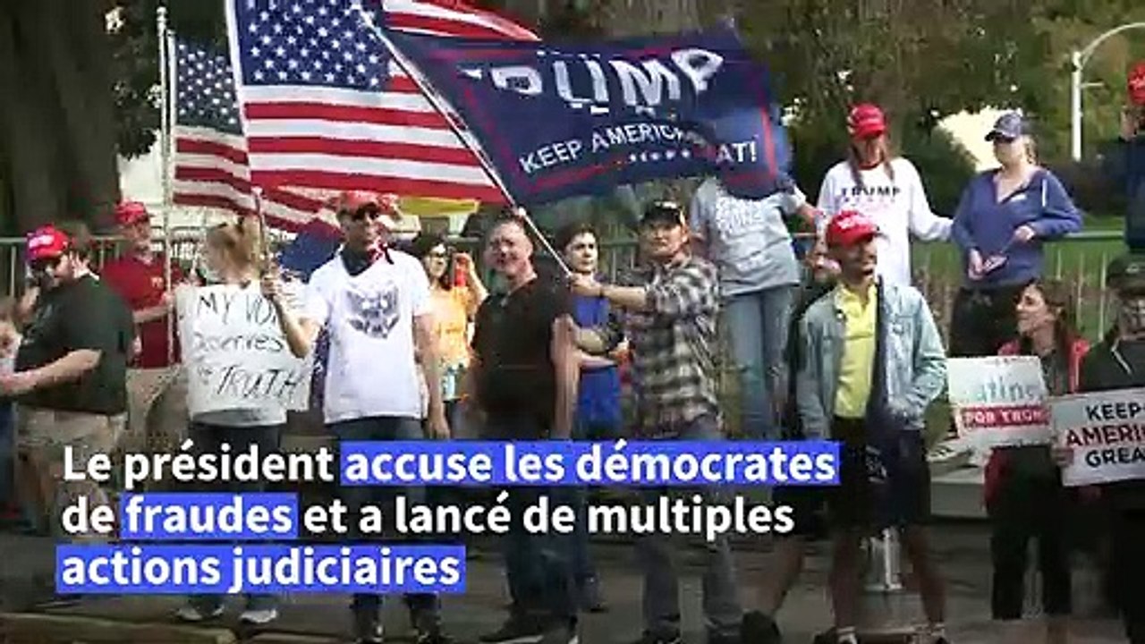Présidentielle américaine: des partisans de Trump manifestent après l'annonce de la victoire de Biden