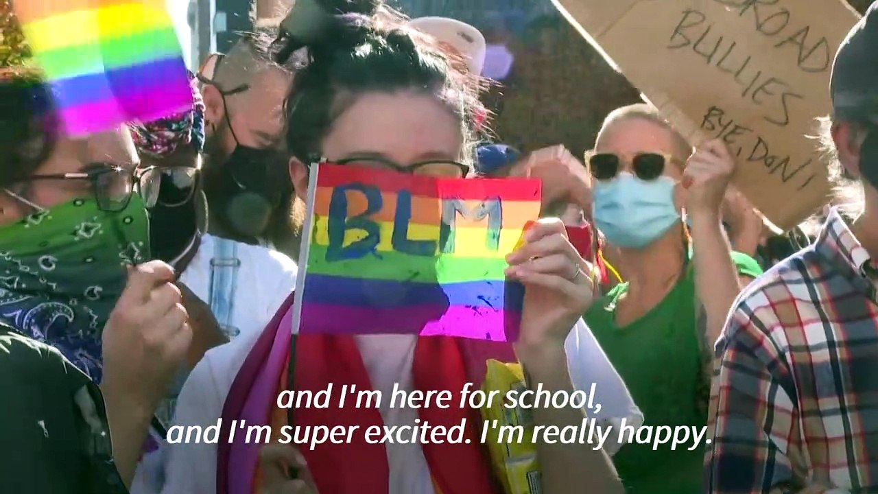 Philadelphia and Las Vegas react to Joe Biden winning the US vote