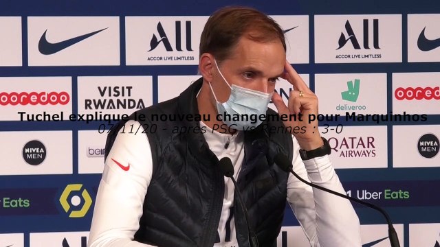 Tuchel explique pourquoi Marquinhos a joué en défense