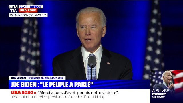 Joe Biden: Il ne faut pas traiter nos adversaires comme nos ennemis, ce sont des Américains