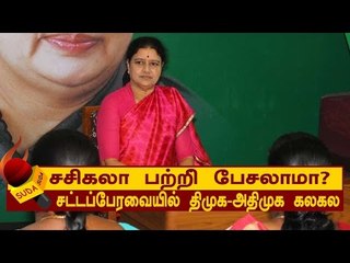 சசிகலா பற்றி் பேசலாமா? சட்டப்பேரவையில் திமுக-அதிமுக கலகல
