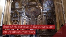 Books? Hairdressers? Europeans split on lockdown essentials, and other top stories in international news from November 08, 2020.