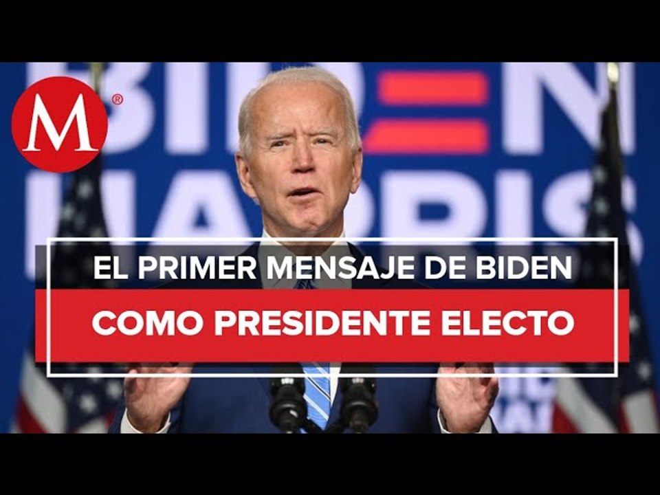 Joe Biden da mensaje tras ganar las elecciones en Estados Unidos