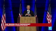 Election US - Regardez le premier discours de Joe Biden cette nuit après l'annonce de son élection : 