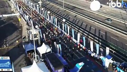 Salgın tedbirleriyle düzenlenen 42'nci İstanbul Maratonu böyle başladı