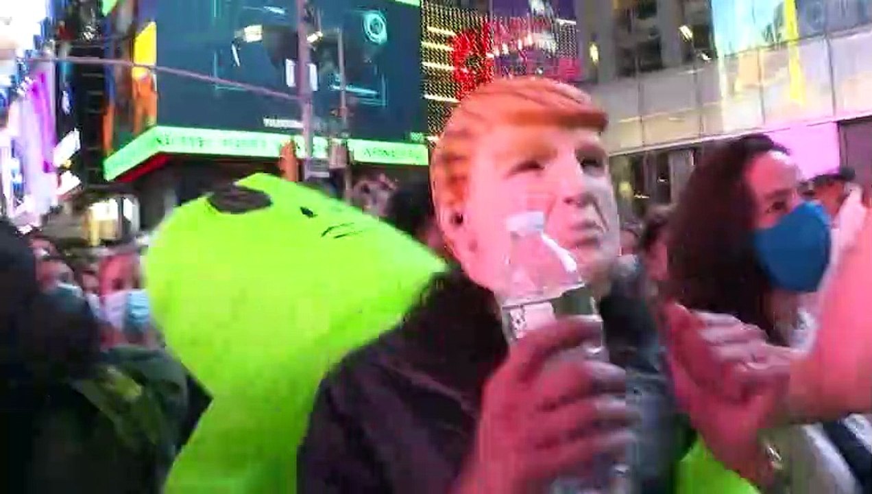 So jubeln die USA über Bidens Sieg