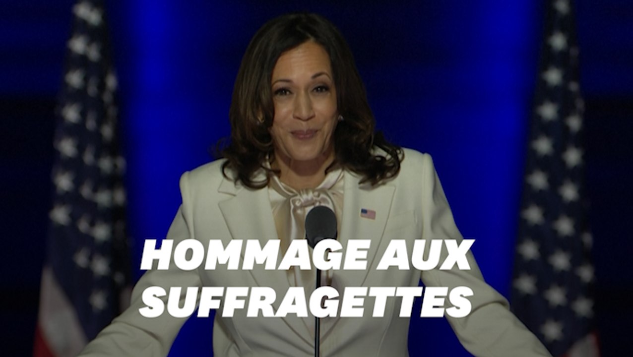 Kamala Harris portait une tenue très symbolique lors de son discours de victoire