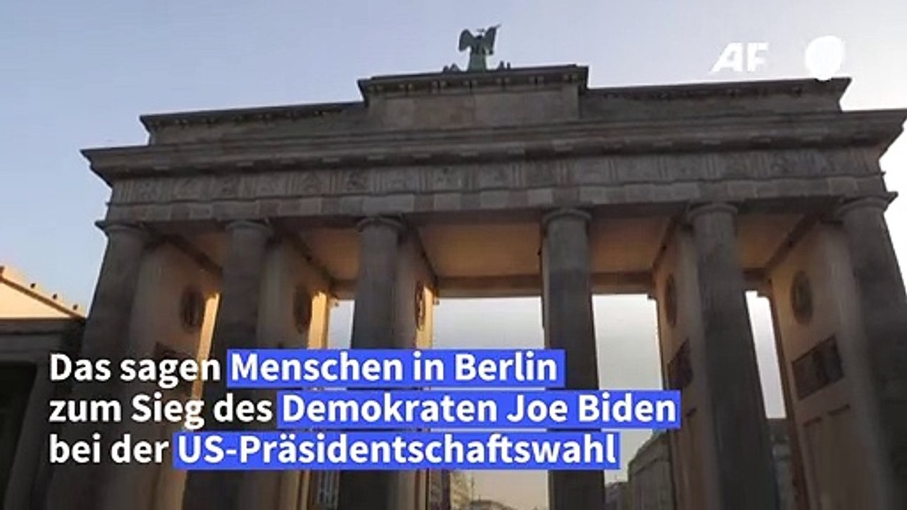 'Gut für Amerika und gut für Europa': Das sagen Berliner zu Bidens Sieg