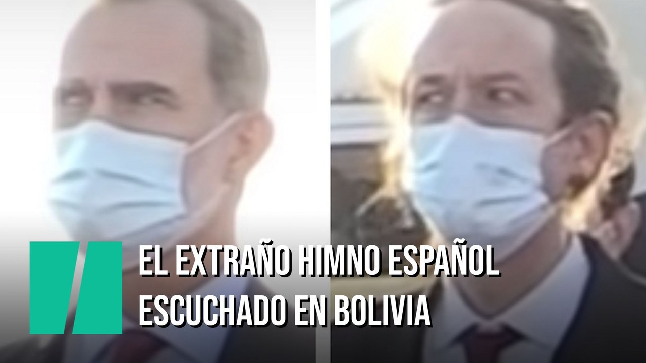 El rey Felipe VI llega a Bolivia y le reciben con esta versión del himno de España: su cara y la de Iglesias lo dicen todo