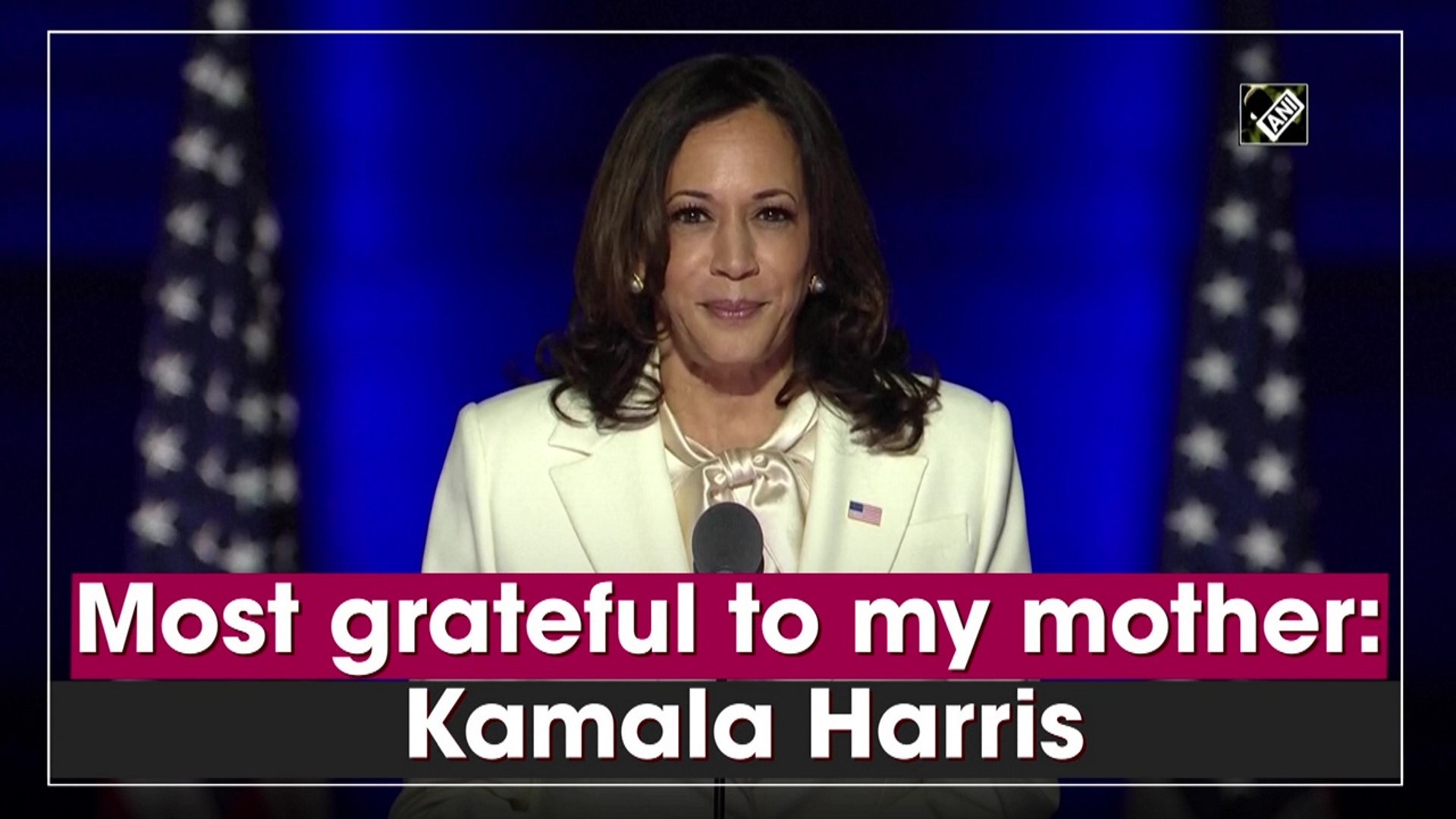 Most grateful to my mother: Kamala Harris