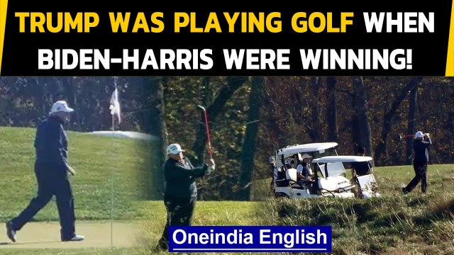 Trump was playing golf when Joe Biden & Kamala Harris were being declared winners | Oneindia News
