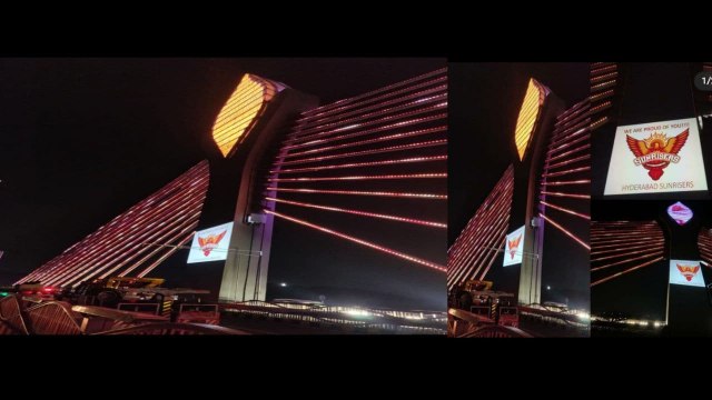 IPL 2020 : Sun Risers Hyderabad Logo On Cable Bridge | TS govt Wishes To SRH | Oneindia Telugu